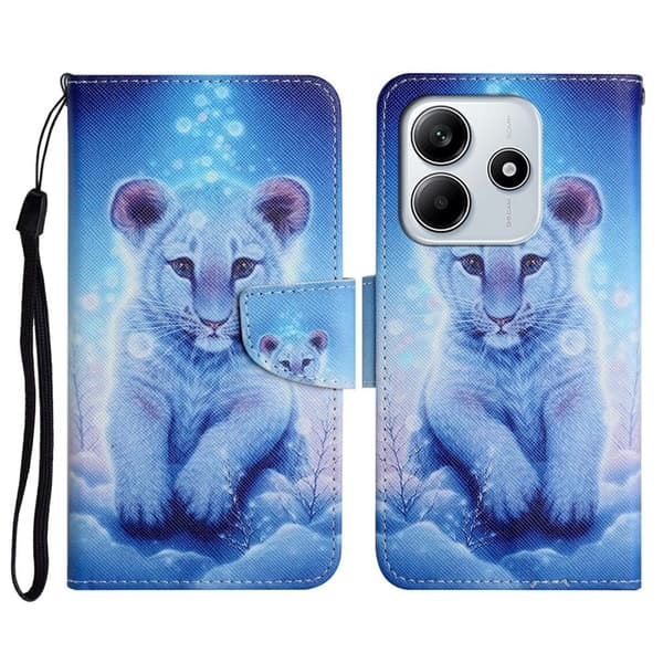 Wonderland Xiaomi Redmi Note 14 5G fodral -Liten Leopard Blå
