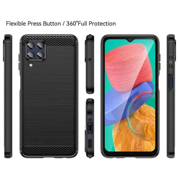 Carbon Flex Samsung Galaxy M33 5G deksel - Svart Black