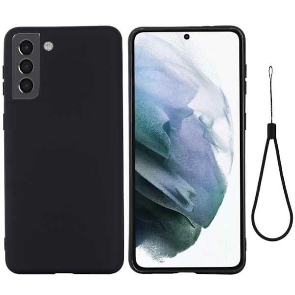 Matte Liquid Samsung Galaxy S22 Plus silikone cover - Sort Black