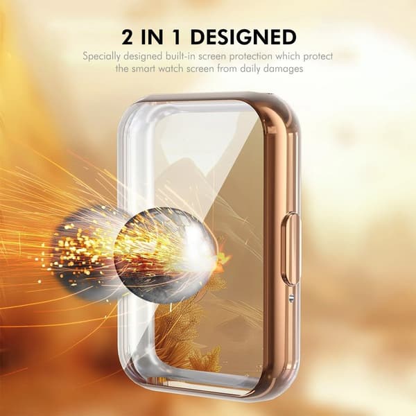 Samsung Galaxy Fit3 ENKAY Hat-Prince Flexibelt klockfodral Galvaniserat klockfodral med skärmskydd - Silver Silvergrå