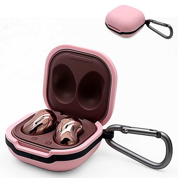 Samsung Buds Live silikonfodral med spänne - Rosa Rosa