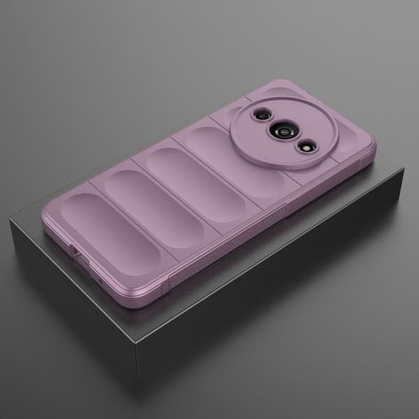Mjukt greppformat Xiaomi Redmi A3 skal - Ljuslila Lila