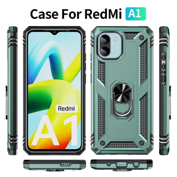 Bofink Combat Xiaomi Redmi A1 Etui - Svartgrønn Green
