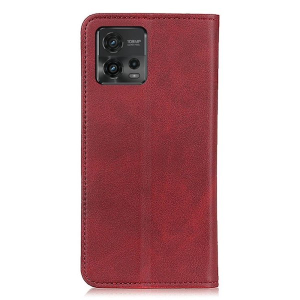 Äkta läder Motorola Moto G72 fodral - Röd Röd