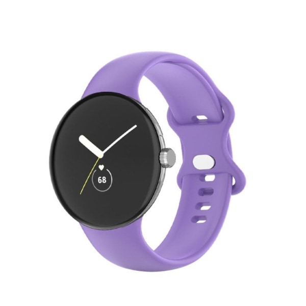 Google Pixel Watch klockarmband i silikon - Lila Storlek: L Lila