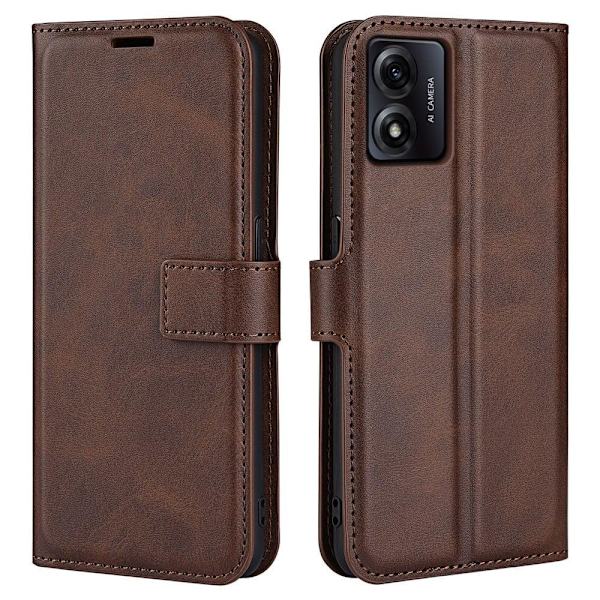 Læderetui med Pung til Motorola Moto E13 - Brun Brown