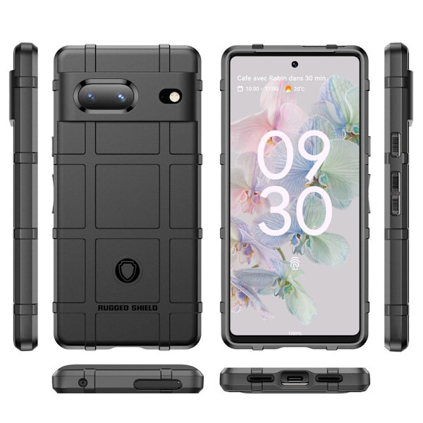 Rugged Shield Suojakotelo Google Pixel 7 - Musta Black