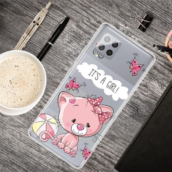 Deco Samsung Galaxy M62 / F62 Etui - Lyserød Kat Pink