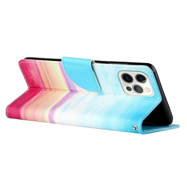 Wonderland iPhone 14 Pro Max flip etui - Regnbue Multicolor
