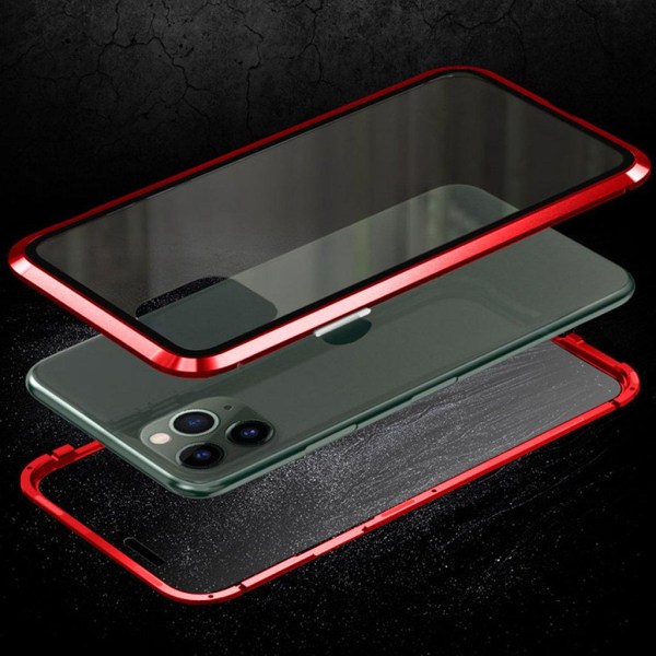 Luphie Sword iPhone 11 Pro Alu-puskuri + lasi - Punainen Red