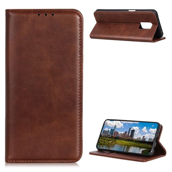 Wallet-style ægte Læder Flipcase til Motorola Moto G Power (2021) - Kaffe Brown