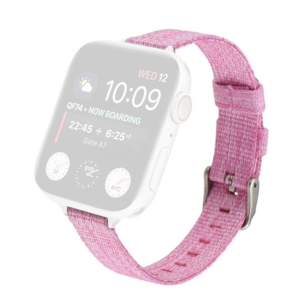 Apple Watch Series 6 / 5 44mm nylon urrem - Lyserød Pink