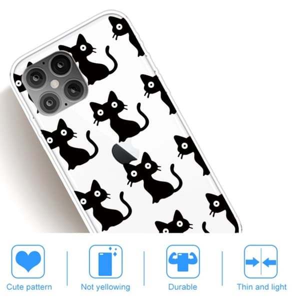 Deco iPhone 12 Pro Max skal - Svart Katt Svart