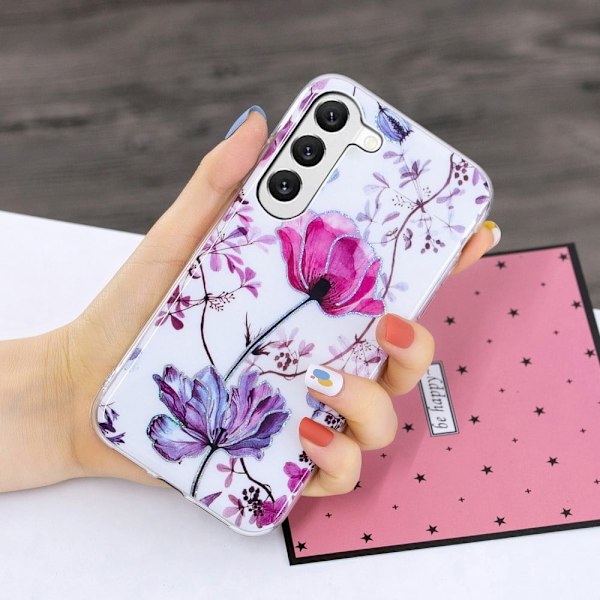 Deco Samsung Galaxy S23 Plus Etui - Electroplated Lotus Purple