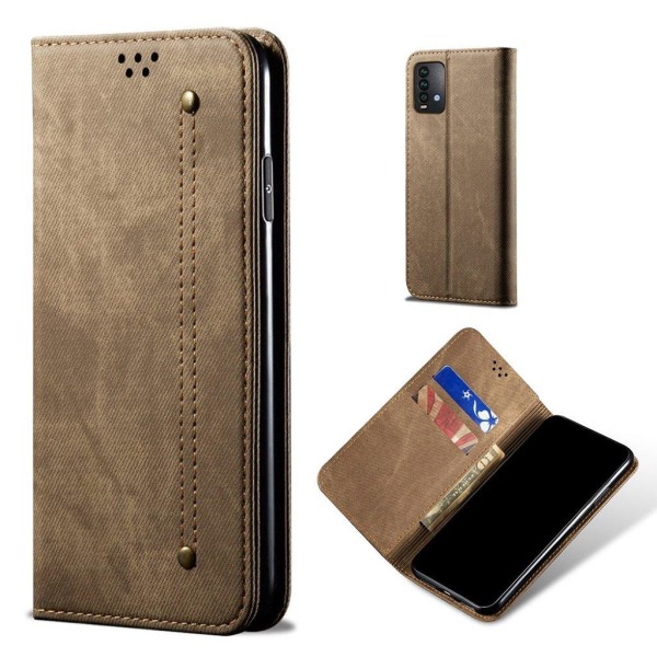 Jeans Xiaomi Redmi 9 Power flip case - Khaki Brown