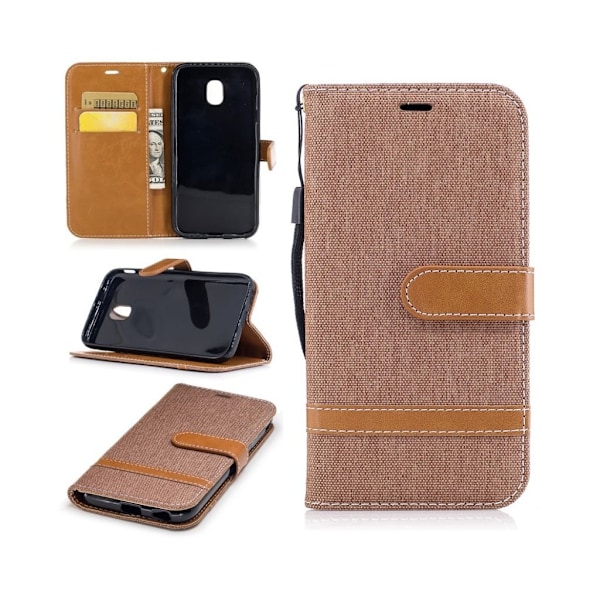 Samsung Galaxy J3 (2017) Trendy læder etui - Khaki Brown