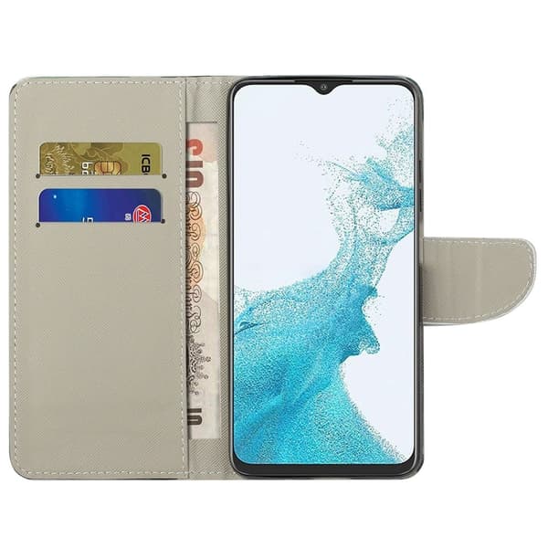 Wonderland Samsung Galaxy A23 Flip Etui - Blå Sommerfugl Blue