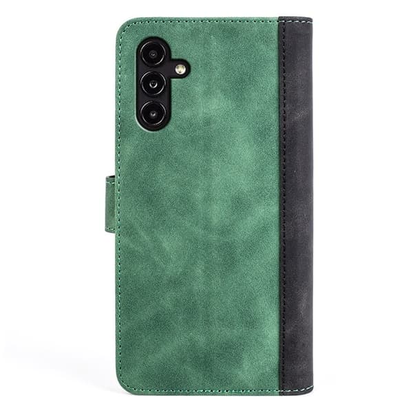 Tofarget lærdeksel for Samsung Galaxy A14 - Grønn Green