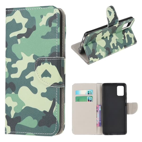 Wonderland Xiaomi Redmi Note 10S / Note 10 Flippetui - Camouflage Green