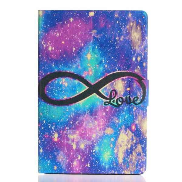 iPad 10.9 (2022) Pattern Printing Vegansk Læder stødsikkert Cover Foldable Stand Tablet Drop Resistant Case with Card Slots - Kærlighed Multicolor