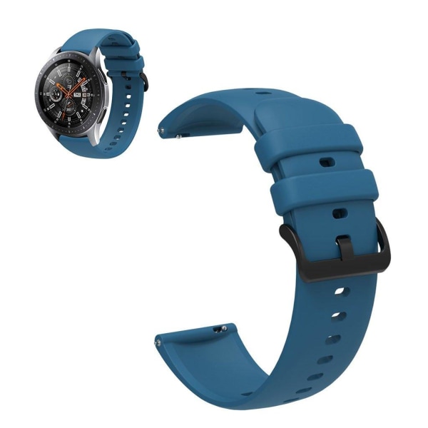 22 mm universellt sportigt klockarmband i silikon - Blå / Grå Blå