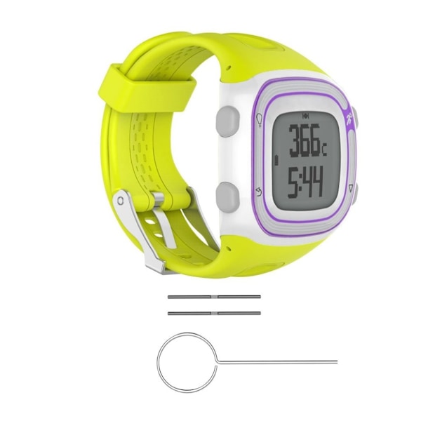 Garmin Forerunner 10 blød erstatnings sports urrem i silikone - Gul Yellow