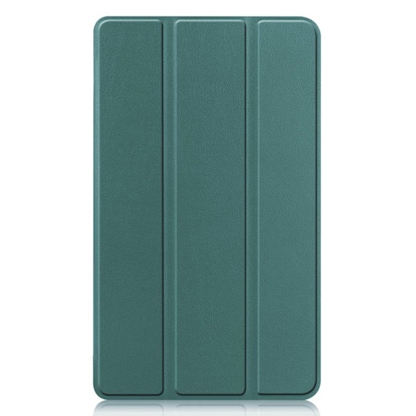 Kolminkertainen nahkainen jalusta kotelo Realme Pad Mini - Mustanvihreä Green