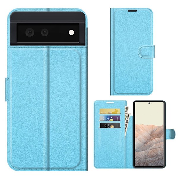 Classic Google Pixel 6 Läppäkotelo - Sininen Blue