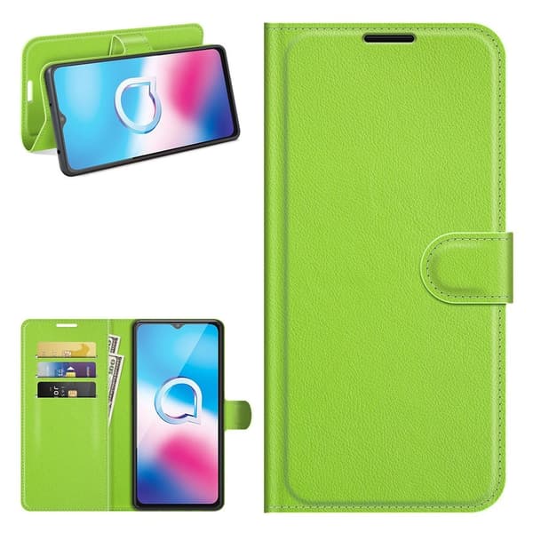 Classic Alcatel 3L (2021) / 1S (2021) Flip etui - Grøn Green