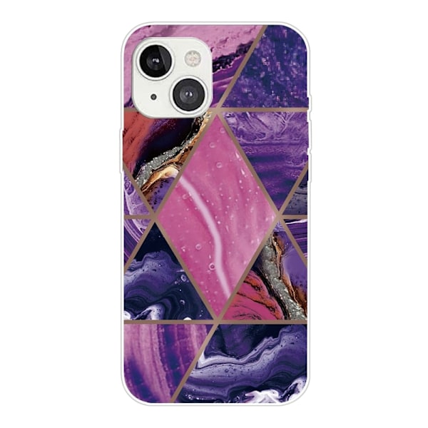Marble design iPhone 14 Plus cover - Lilla Og Rosa Marmor Purple