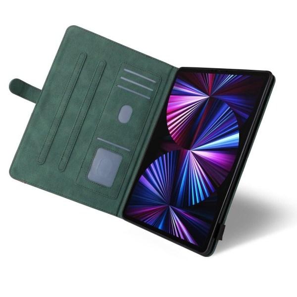 iPad Pro 12.9 (2021) / (2020) / (2018) KT dual color leather fli Grön