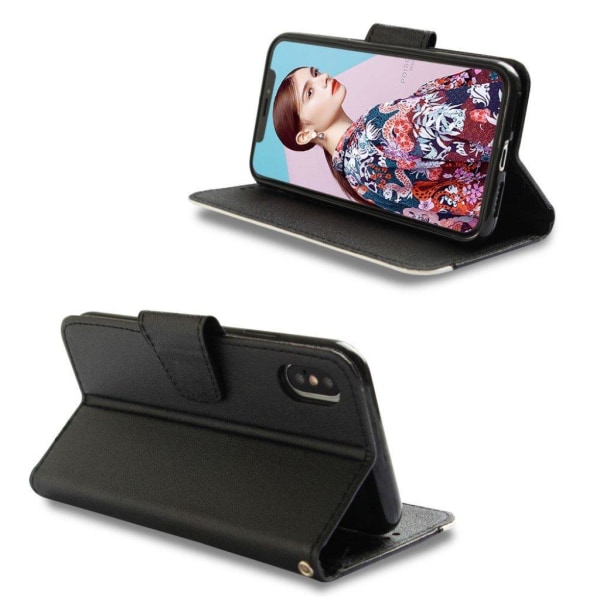 iPhone 9 Plus mobilfodral syntetläder silikon stående plånbok - multifärg