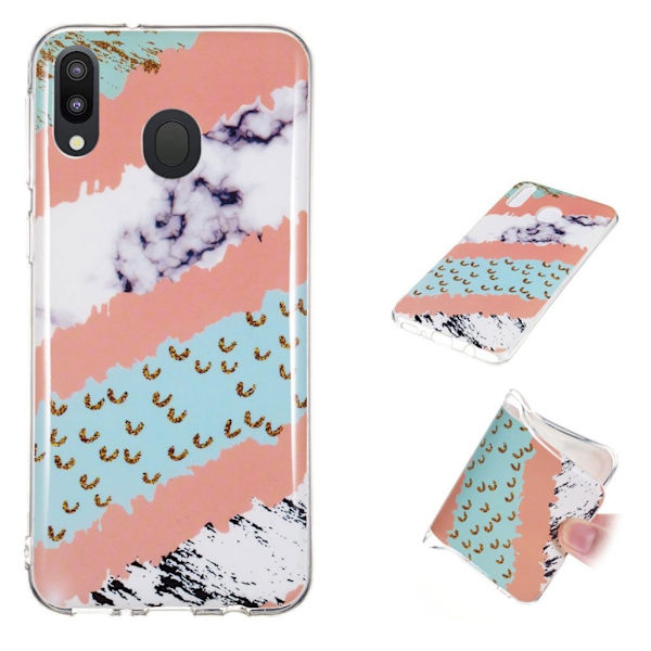 Marble Samsung Galaxy M20 deksel - Fire mønster marmor Multicolor