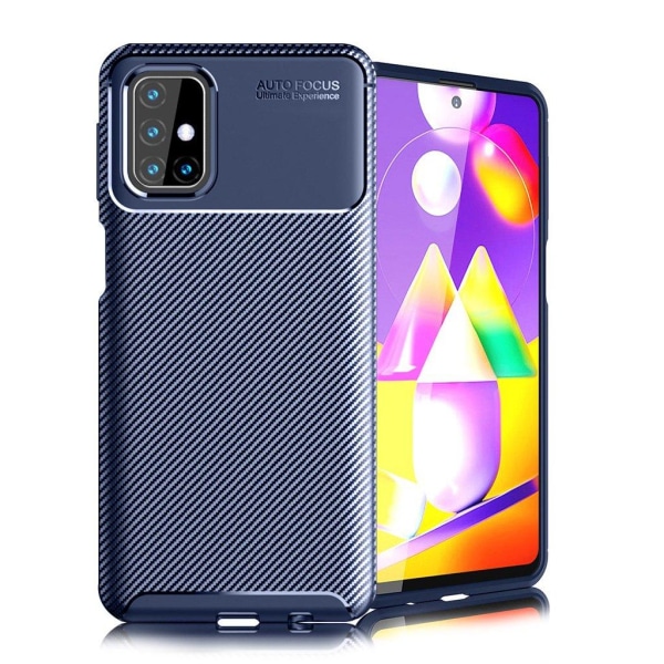 Carbon Shield Samsung Galaxy M31s skal - Blå Blå
