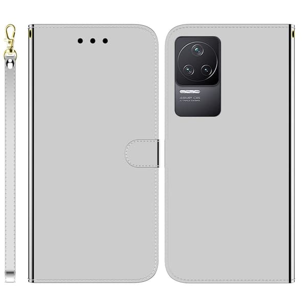 Mirror Xiaomi Redmi K50 / Xiaomi Redmi K50 Pro flip-etui - Sølv Silver grey