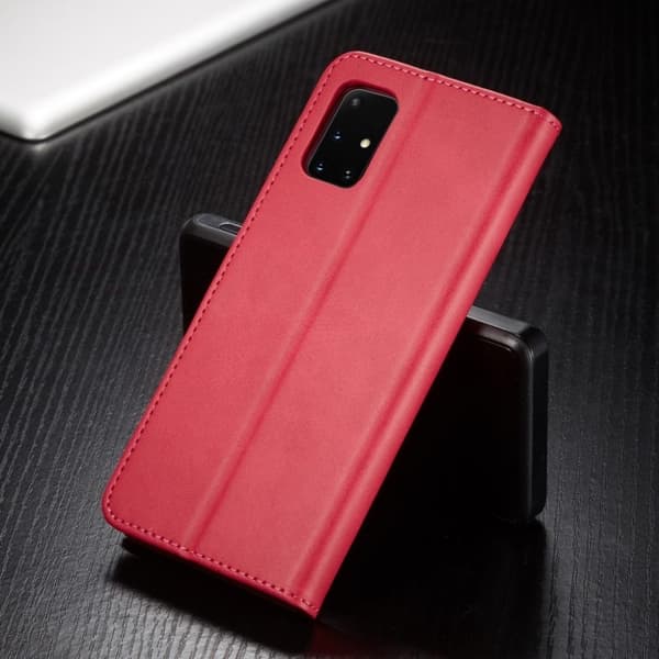 LC.IMEEKE Samsung Galaxy A71 5G Flip kotelot - Punainen Red