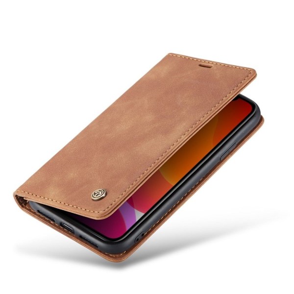 CaseMe iPhone 11 Vintage kotelot - Ruskea Brown