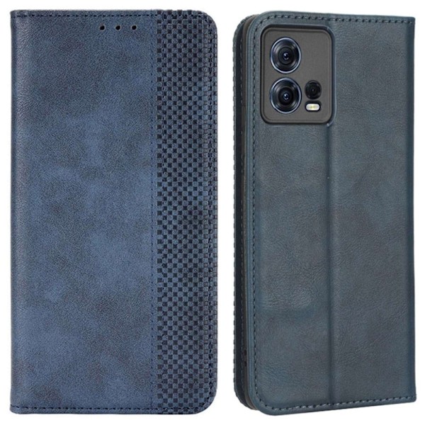 Bofink Vintage Motorola Edge 30 Fusion / S30 Pro Læder Etui - Blå Blue