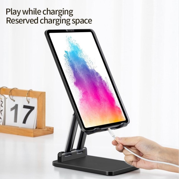 Universal foldable desktop phone / tablet stand - White Vit