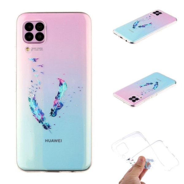 Deco Huawei P40 Lite / Huawei Nova 6 SE skal - Fjäder Blå