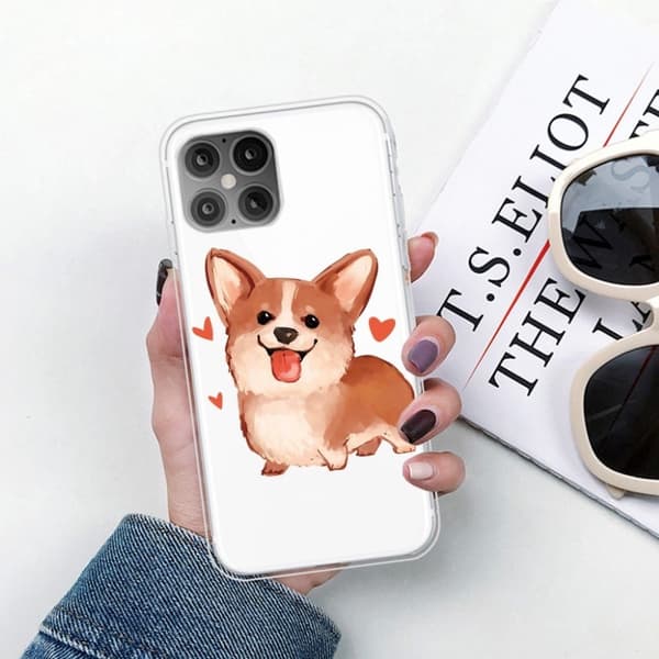 Deco iPhone 12 Pro Max Etui - Søt Hund Brown