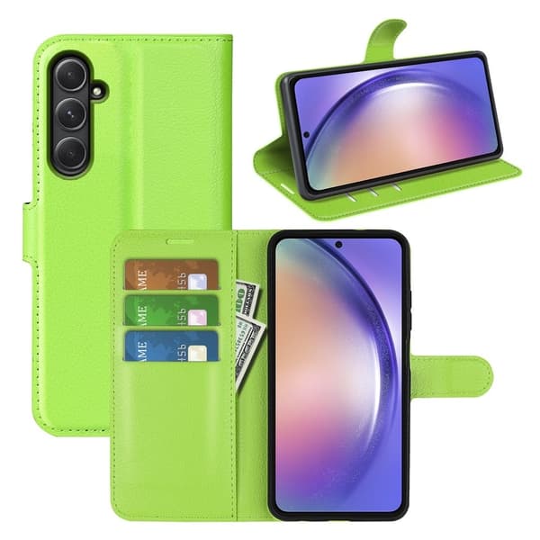Klassisk Samsung Galaxy A55 flip etui - Grøn Green