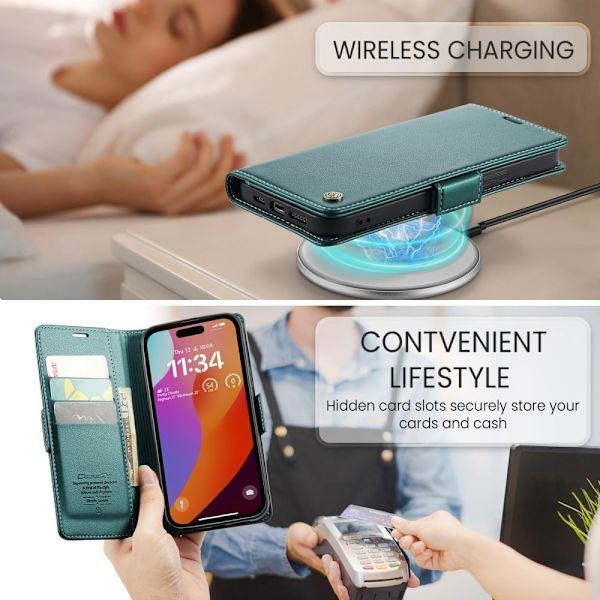 CaseMe iPhone 16 Pro Max glatt etui - Grønn Green