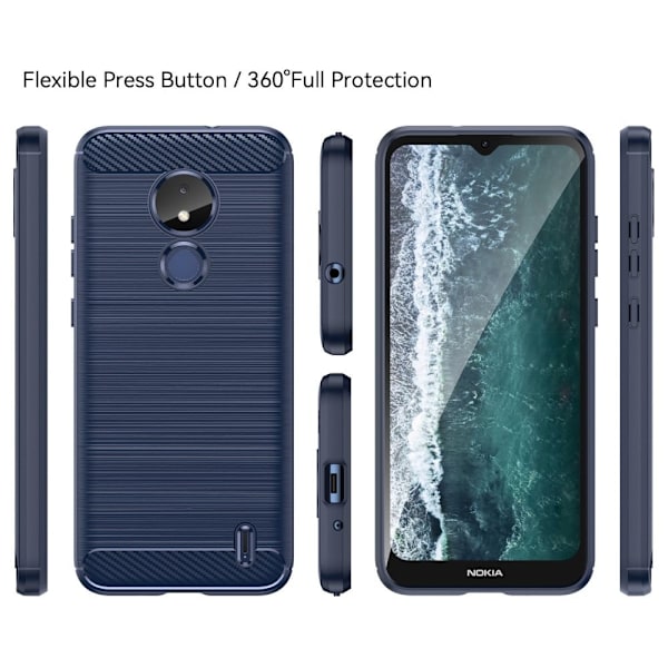 Carbon Flex Nokia C21 skal - Blå Blå
