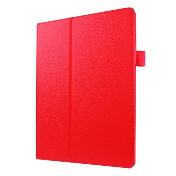 Lenovo Tab 3 10-1 TB-X103F skyddshölje PU läder skyddande litchi textur elastisk ögla - Röd Röd