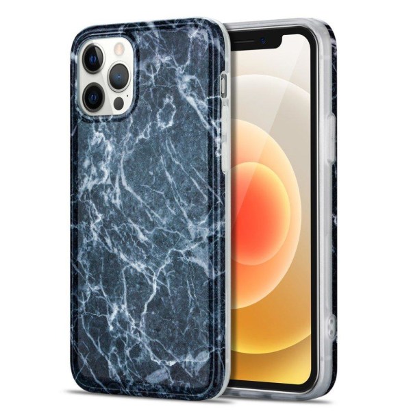 Marble design iPhone 12 Pro Max cover - Grå Silver grey