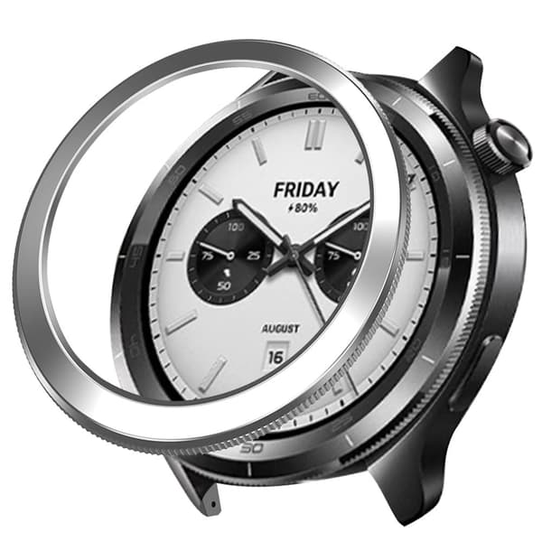 Xiaomi Watch S4 / S3 Bump Resistant Watch Bezel Slim Design Smartwatch Ring Frame - Sølv Silver grey