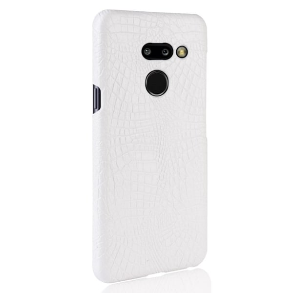 LG G8 ThinQ krokotiilinnahan tuntuinen suojakotelo  - Valkoinen White