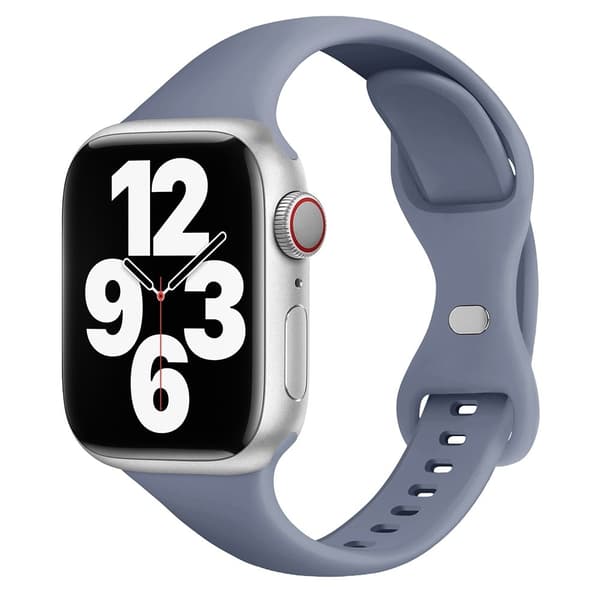 Apple Watch Series 41mm / 40mm / 38mm urrem i silikone - Lavendelgrå Silver grey