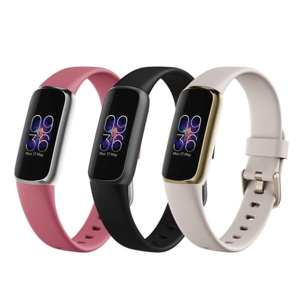 Fitbit Luxe ensfarget klokkerem i silikon - Beige / Størrelse: L Brown